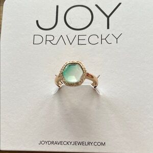 Second of 2 Joy Dravecky Gold and Green Ring